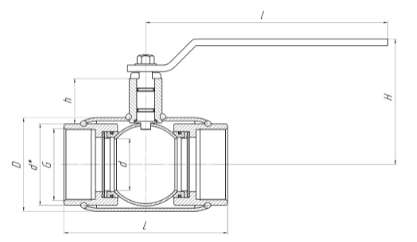 Кран шаровый муфтовый КШ.М ALSO GAS - 2